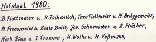 Namen des Hofstaats 1980