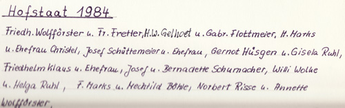 Namen des Hofstaats 1984