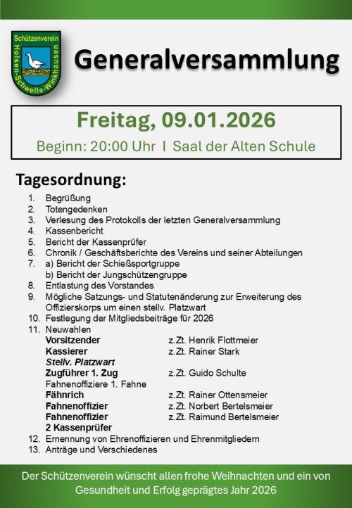 Generalversammlung 2026