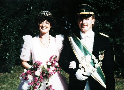 Theo Flottmeier und Agnes Heinrichsmeier - Königspaar 1986 des Schützenvereins Holsen-Schwelle-Winkhausen