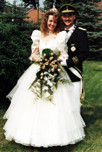 Meinolf Freesmeier und Brigitte Grund - Königspaar 1990 des Schützenvereins Holsen-Schwelle-Winkhausen